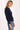 Navy Cotton Cashmere Frayed Edge Crew - Minnie Rose - Color Game