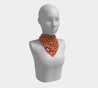 Orange + Navy Blue Print Gameday Scarf - Swells - Color Game