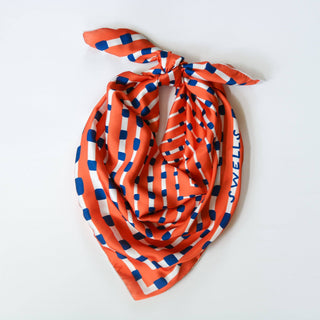 Orange + Navy Blue Print Gameday Scarf - Swells - Color Game