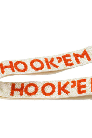 Orange + White Hook’ Em Beaded Bag Strap - Treasure Jewels Inc. - Color Game