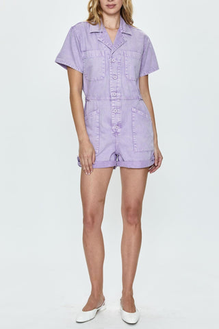 Parker Short Sleeve Romper Amethyst - Pistola - Color Game