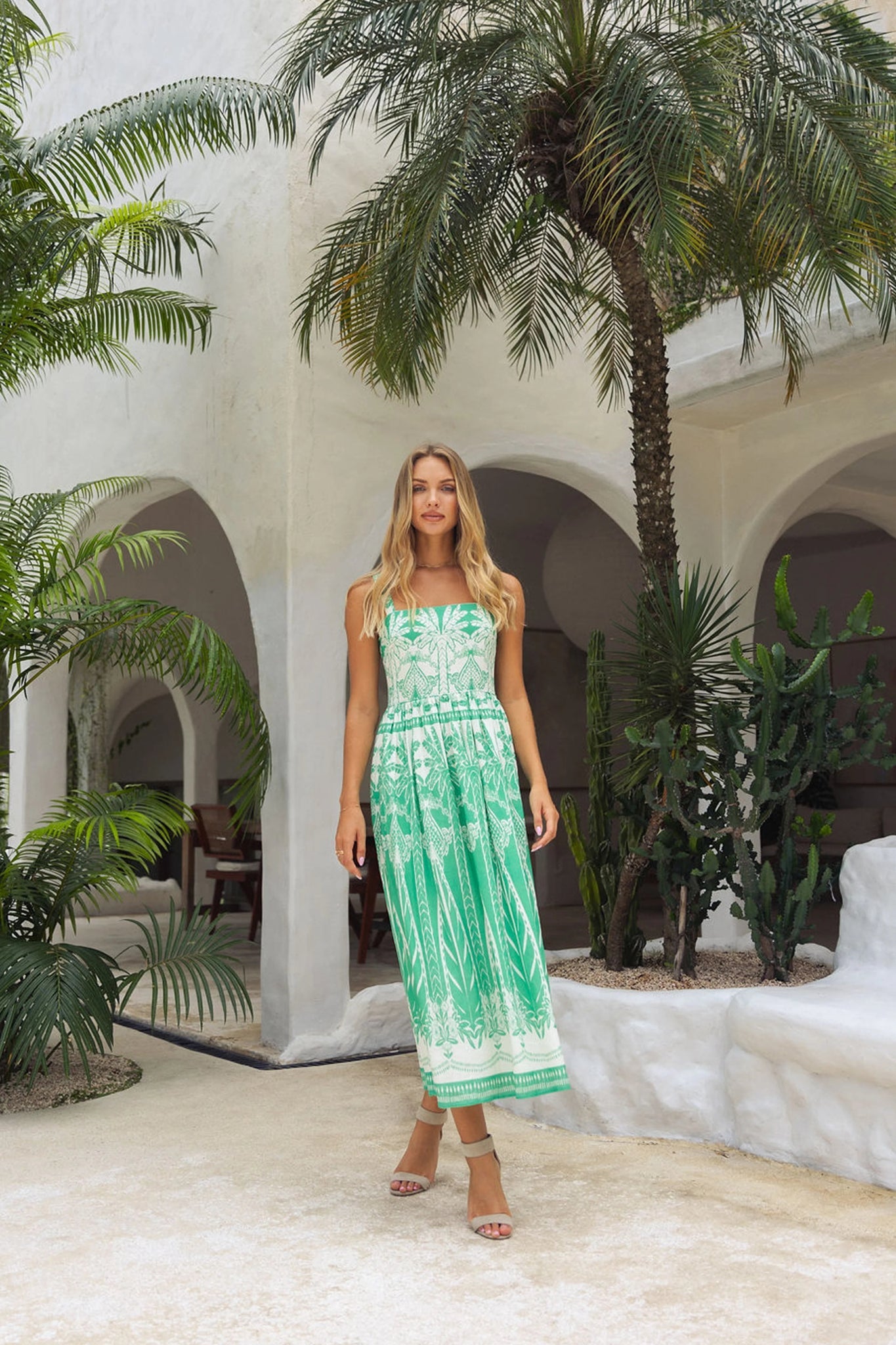 Piper Woodcarved Palm Dress - Caballero Collection - Color Game