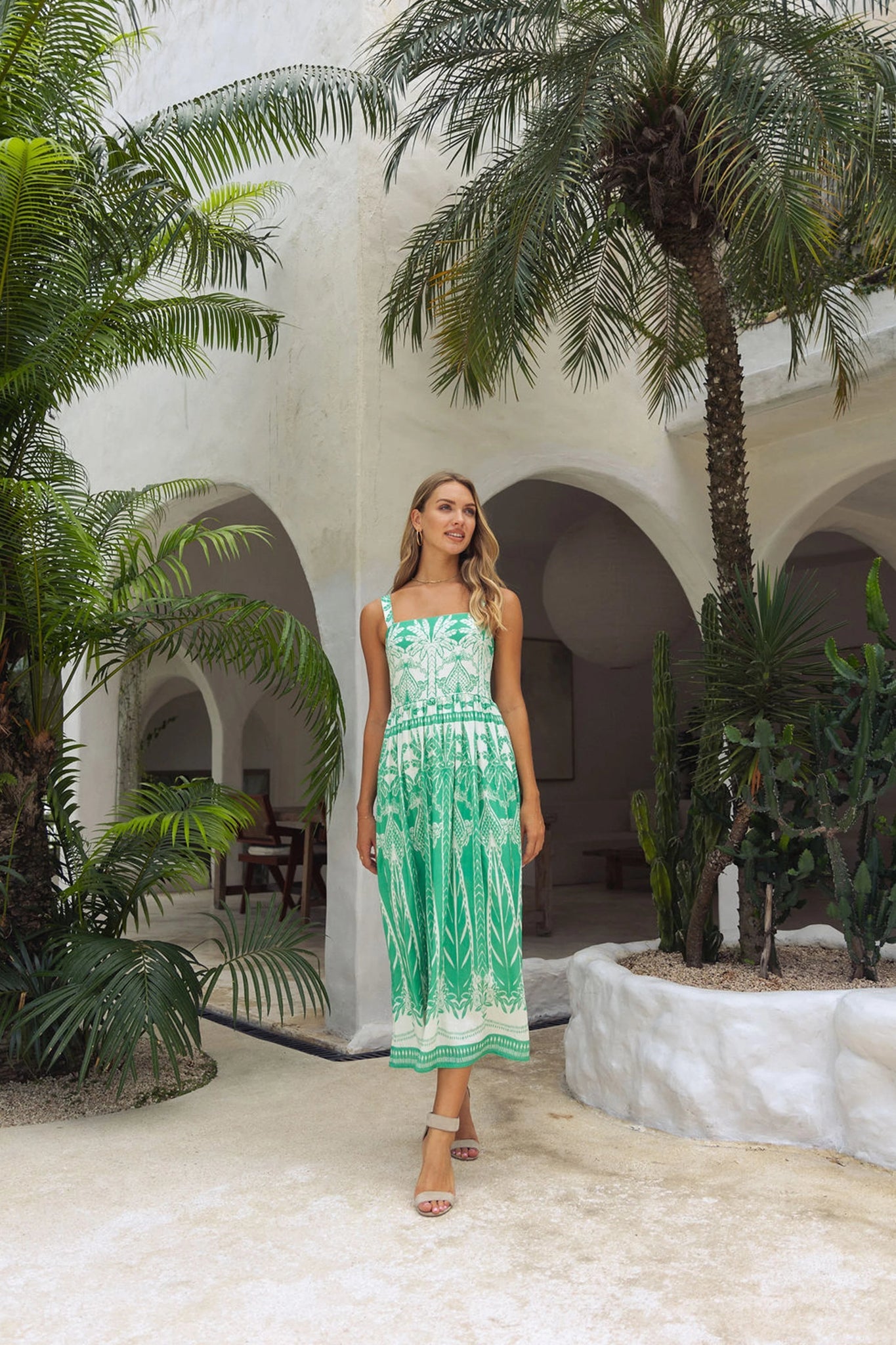 Piper Woodcarved Palm Dress - Caballero Collection - Color Game