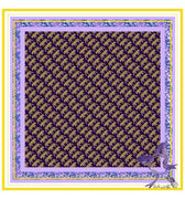 Purple + Gold Silk Print Tiger Scarf - Brooke Wright - Color Game