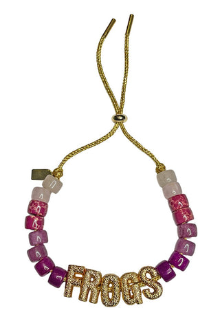 Purple Ombre Eye Candy "Frogs" ID Bracelet - Lucky Star Jewels - Color Game