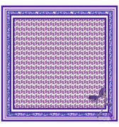 Purple Silk Print Frogs Scarf - Brooke Wright - Color Game