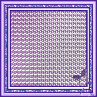 Purple Silk Print Frogs Scarf - Brooke Wright - Color Game