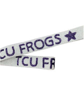 Purple + White TCU Frogs Beaded Bag Strap - Treasure Jewels Inc. - Color Game