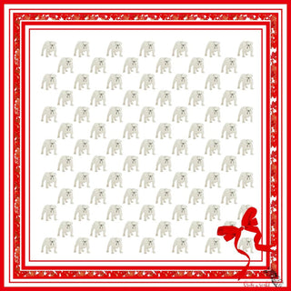 Red Silk Print Bulldogs Scarf - Brooke Wright - Color Game