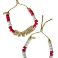 Red +White Eye Candy "Boomer" ID Bracelet - Lucky Star Jewels - Color Game