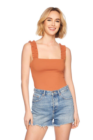 Ruffle Strap Top Umber - Susana Monaco - Color Game