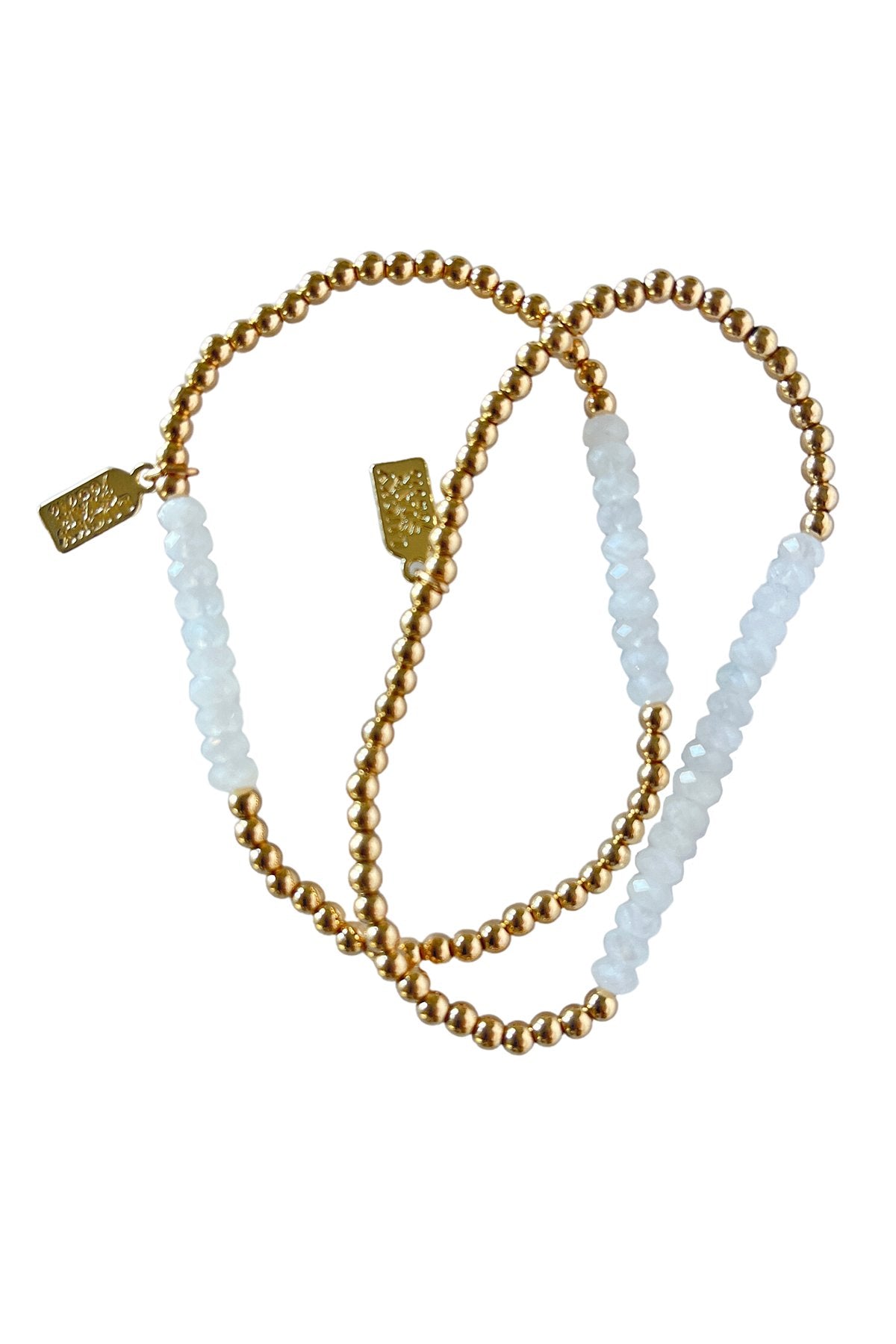 Stardust Gemstone Bracelet Set- Moonstone - Lucky Star Jewels - Color Game