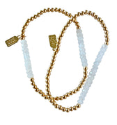 Stardust Gemstone Bracelet Set- Moonstone - Lucky Star Jewels - Color Game