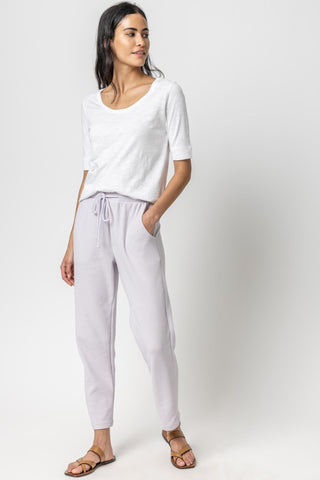 Straight Leg Waffle Knit Pant Thistle - Lilla P - Color Game