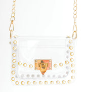 The Jackie Pearl-Studded Clear Bag - Clearly Handbags - Color Game