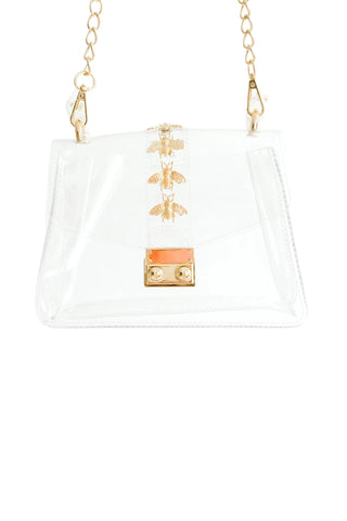 The Kathryn In Bees Clear Shoulder Bag - Clearly Handbags - Color Game