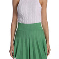 Viscose Pleated Tennis Skirt Golf Green - Minnie Rose - Color Game