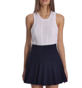 Viscose Pleated Tennis Skirt Navy - Minnie Rose - Color Game