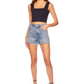 Wide Strap Crop Tank Top Midnight - Susana Monaco - Color Game