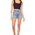 Wide Strap Crop Tank Top Midnight - Susana Monaco - Color Game