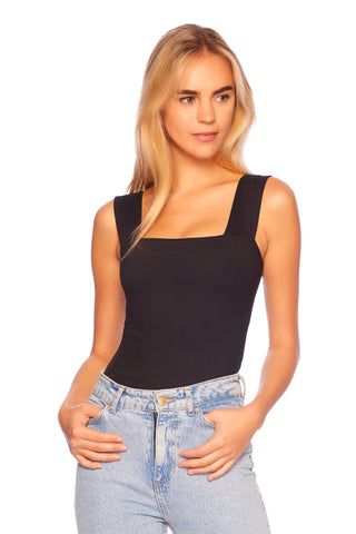 Wide Strap Tank Top Black - Susana Monaco - Color Game