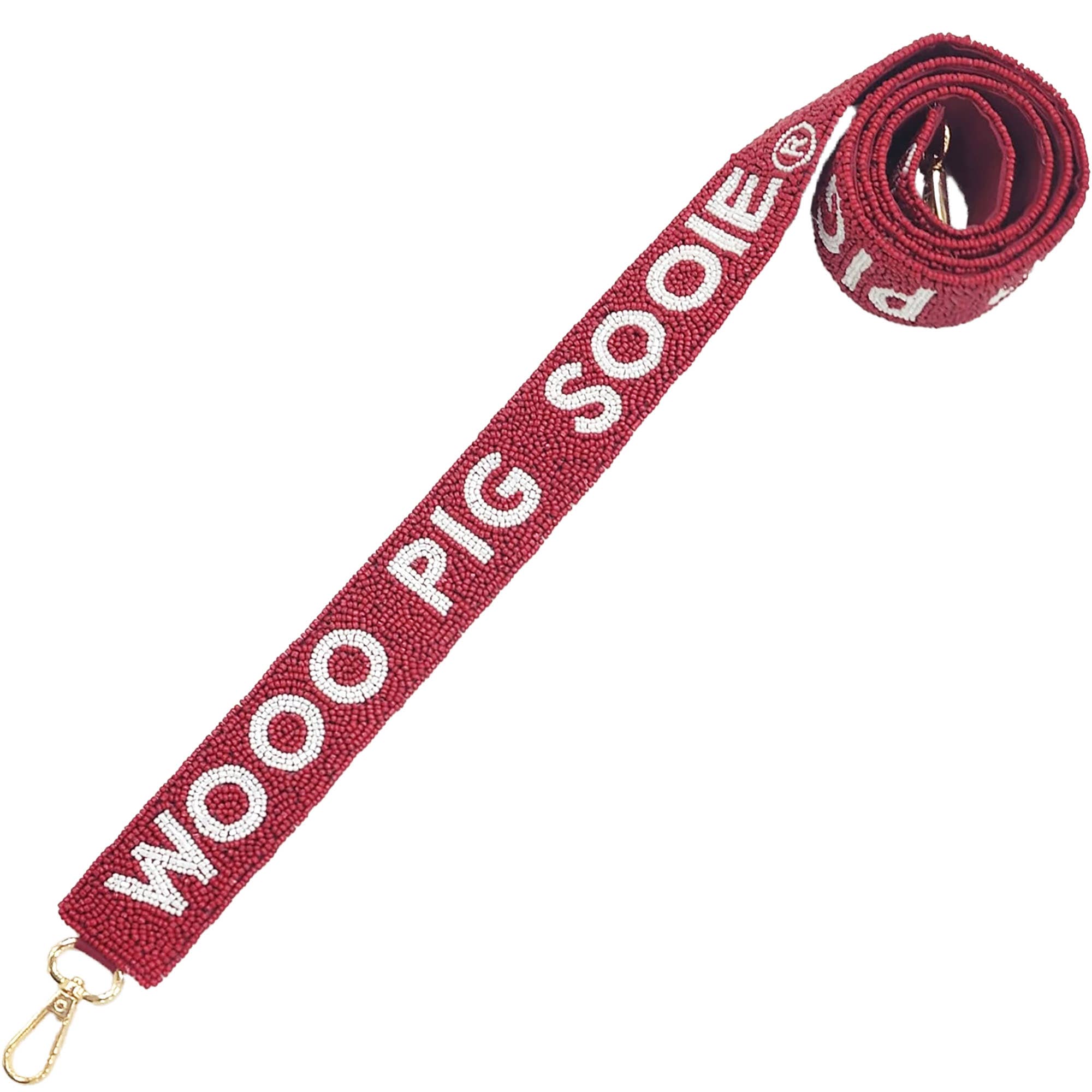 Woo Pig Sooie Red Beaded Bag Strap - Pizzazz, Inc. - Color Game