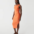 Wren Ribbed Midi Dress Heatwave - Michael Stars - Color Game