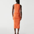 Wren Ribbed Midi Dress Heatwave - Michael Stars - Color Game