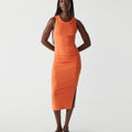 Wren Ribbed Midi Dress Heatwave - Michael Stars - Color Game